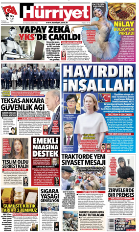 Cover of Hurriyet