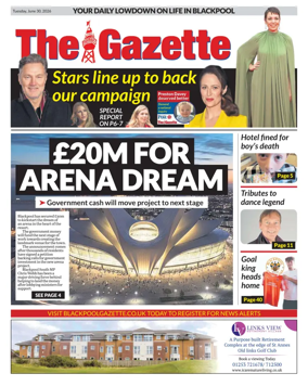 Cover of Blackpool Gazette