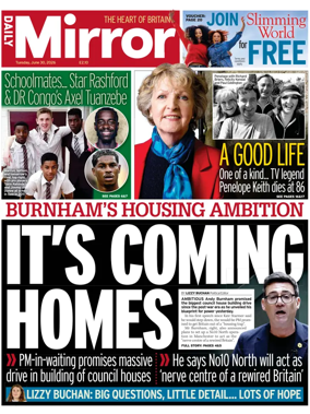 Cover of Daily Mirror