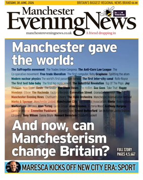 Cover of Manchester Evening News