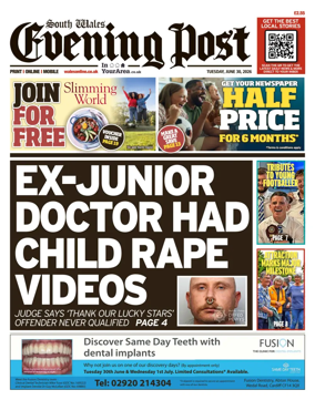 Cover of South Wales Evening Post
