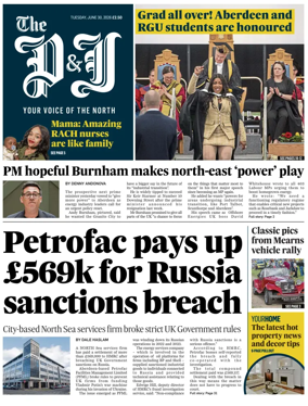 Cover of The Press and Journal (Aberdeen and Aberdeenshire)