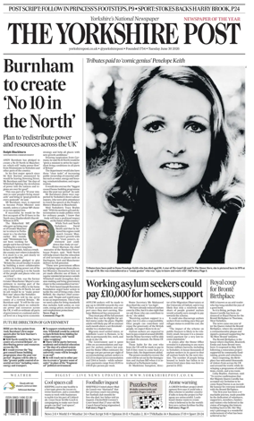 Cover of Yorkshire Post
