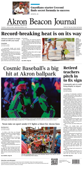 Cover of Akron Beacon Journal