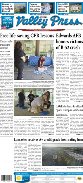 Cover of Antelope Valley Press