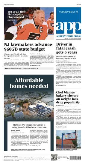 Cover of Asbury Park Press