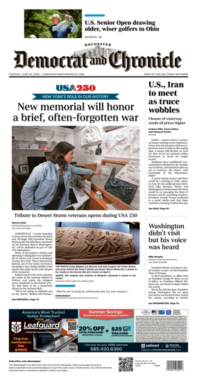 Cover of Democrat and Chronicle
