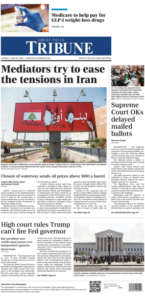 Cover of Great Falls Tribune