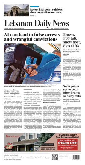 Cover of Lebanon Daily News