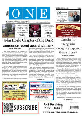 Cover of Observer News Enterprise