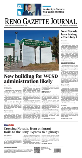 Cover of Reno Gazette Journal