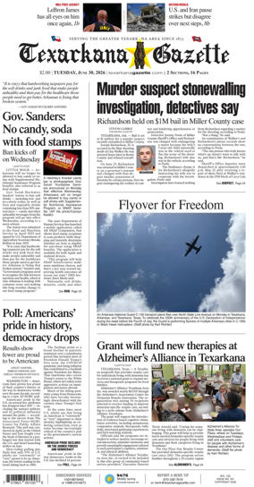 Cover of Texarkana Gazette
