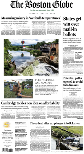 Cover of The Boston Globe