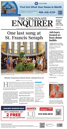 Cover of The Cincinnati Enquirer