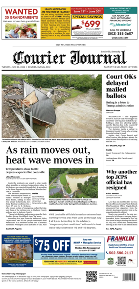 Cover of The Courier-Journal (Louisville)