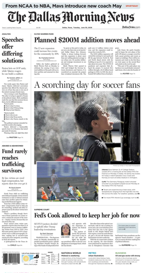 Cover of The Dallas Morning News