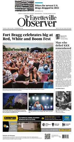 Cover of The Fayetteville Observer