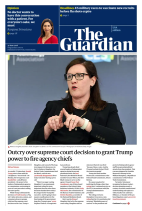 Cover of The Guardian (USA)