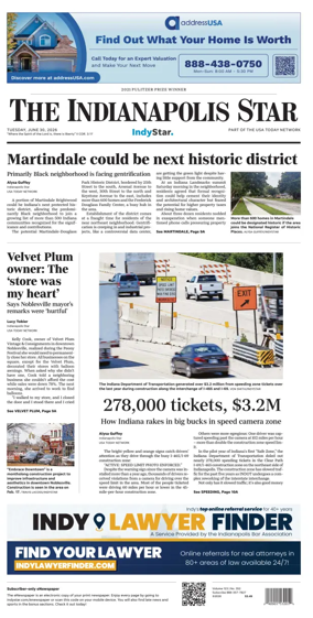 Cover of The Indianapolis Star