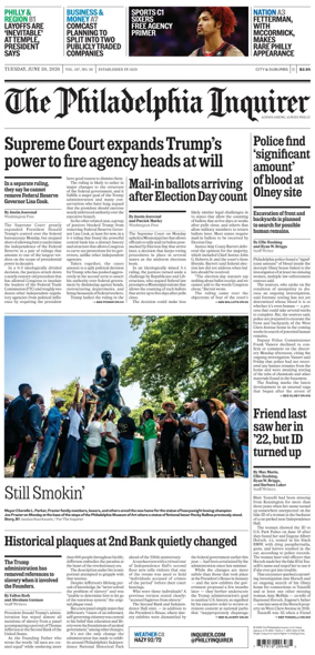 Cover of The Philadelphia Inquirer