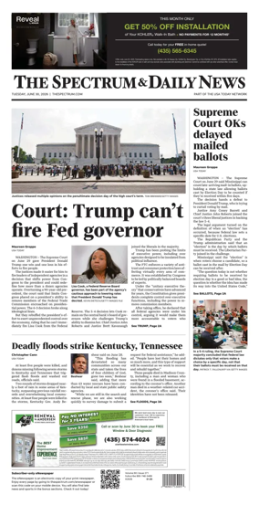 Cover of The Spectrum & Daily News