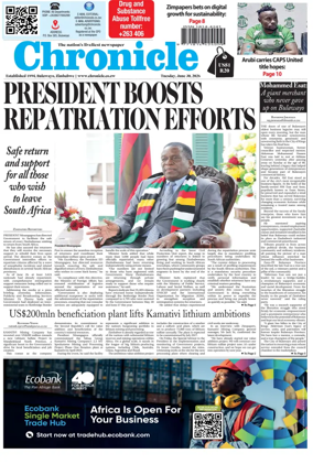 Cover of Chronicle (Zimbabwe)