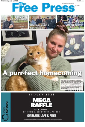 Cover of The Free Press (Corowa)