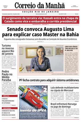 Cover of Jornal Correio da Manha