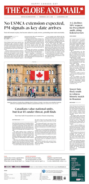 Cover of The Globe and Mail (BC Edition)