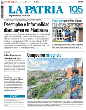 Cover of La Patria (Colombia)