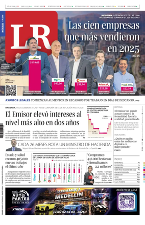Cover of La Republica (Colombia)