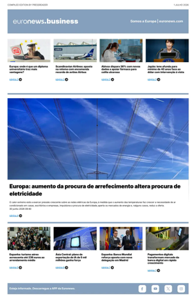 Cover of Euronews Business (Portuguese)