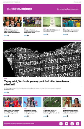 Cover of Euronews Culture and Sport (Turkish) Compiled Edition