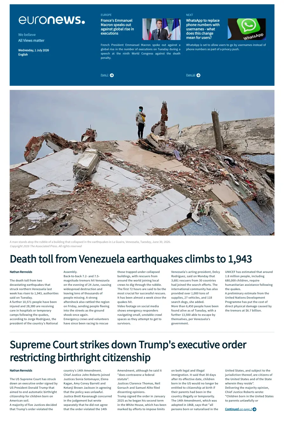 Cover of EuroNews (English Edition)