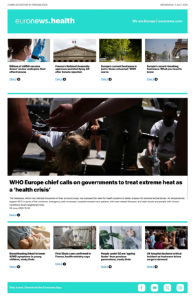 Cover of Euronews Health (English) Compiled Edition