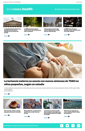 Cover of Euronews Health (Spanish) Compiled Edition