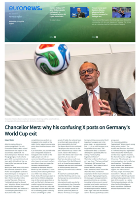 Cover of Euronews World Cup