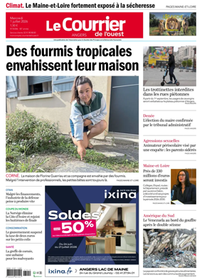 Cover of Le Courrier de l’Ouest (Angers)