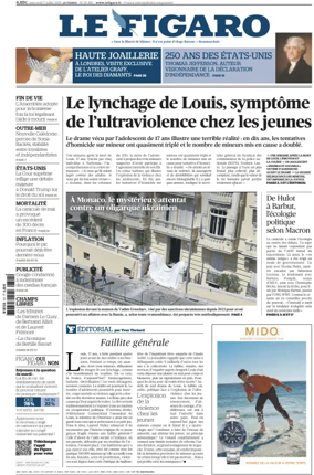 Cover of Le Figaro