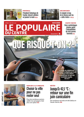 Cover of Le Populaire du Centre (Haute-Vienne)
