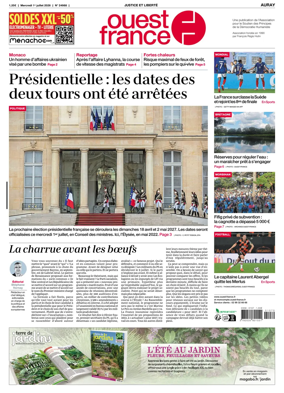 Cover of Ouest France (Auray)