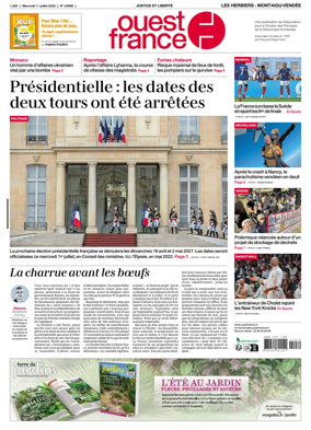 Cover of Ouest France (Les Herbiers / Montaigu)