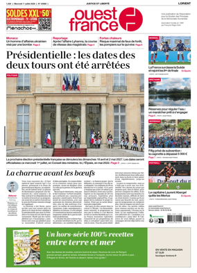 Cover of Ouest France (Lorient)