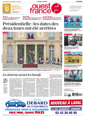 Cover of Ouest France (Mayenne)
