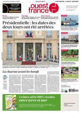 Cover of Ouest France (Saint-Nazaire La Baule Guerande)