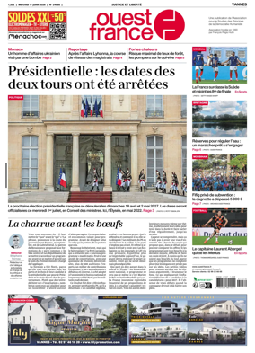 Cover of Ouest France (Vannes)