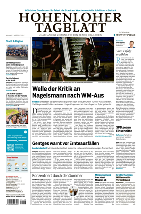 Cover of Hohenloher Tagblatt