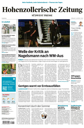 Cover of Hohenzollerische Zeitung