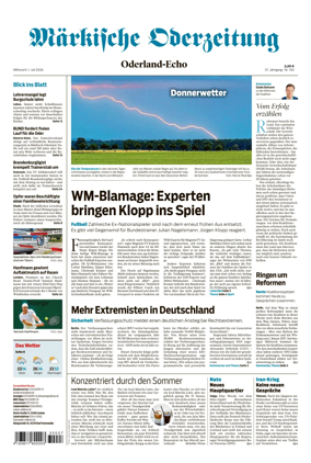 Cover of Markische Oderzeitung Oderland-Echo