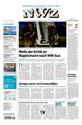 Cover of NWZ – Neue Wurttembergische Zeitung